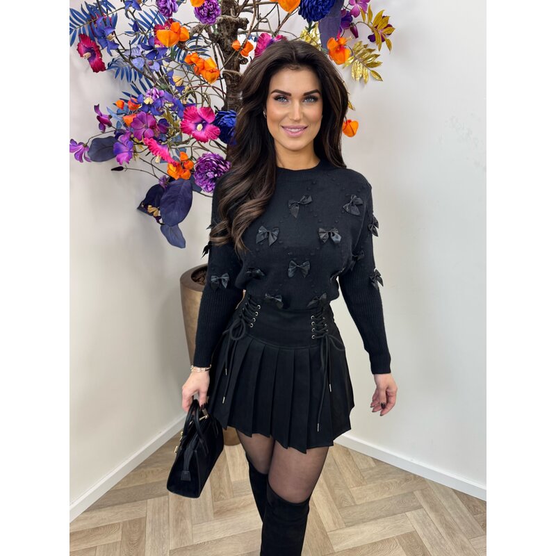 Trui strikjes Black 3831109