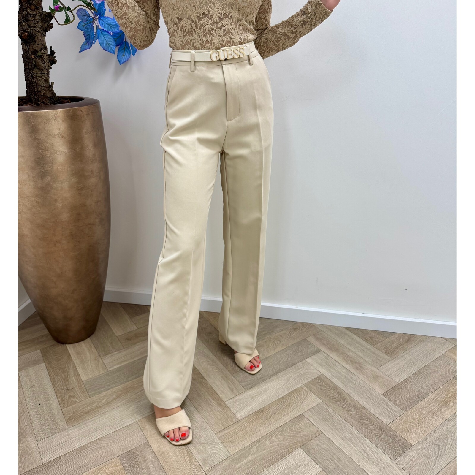 Perfect pants straight Rosie beige 8003xl-34