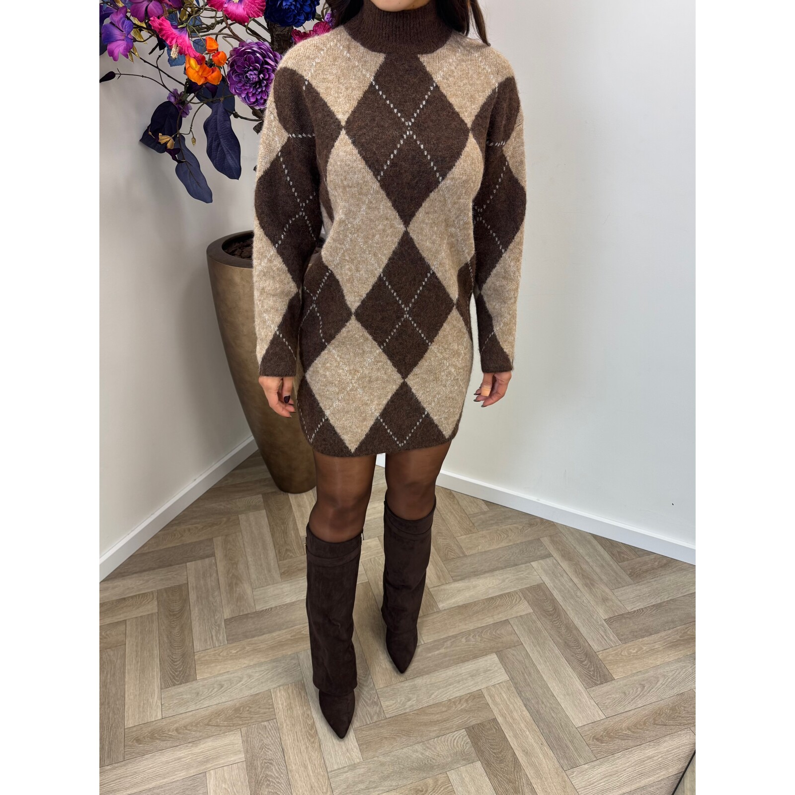 Sweater Dress ruit print YP1898