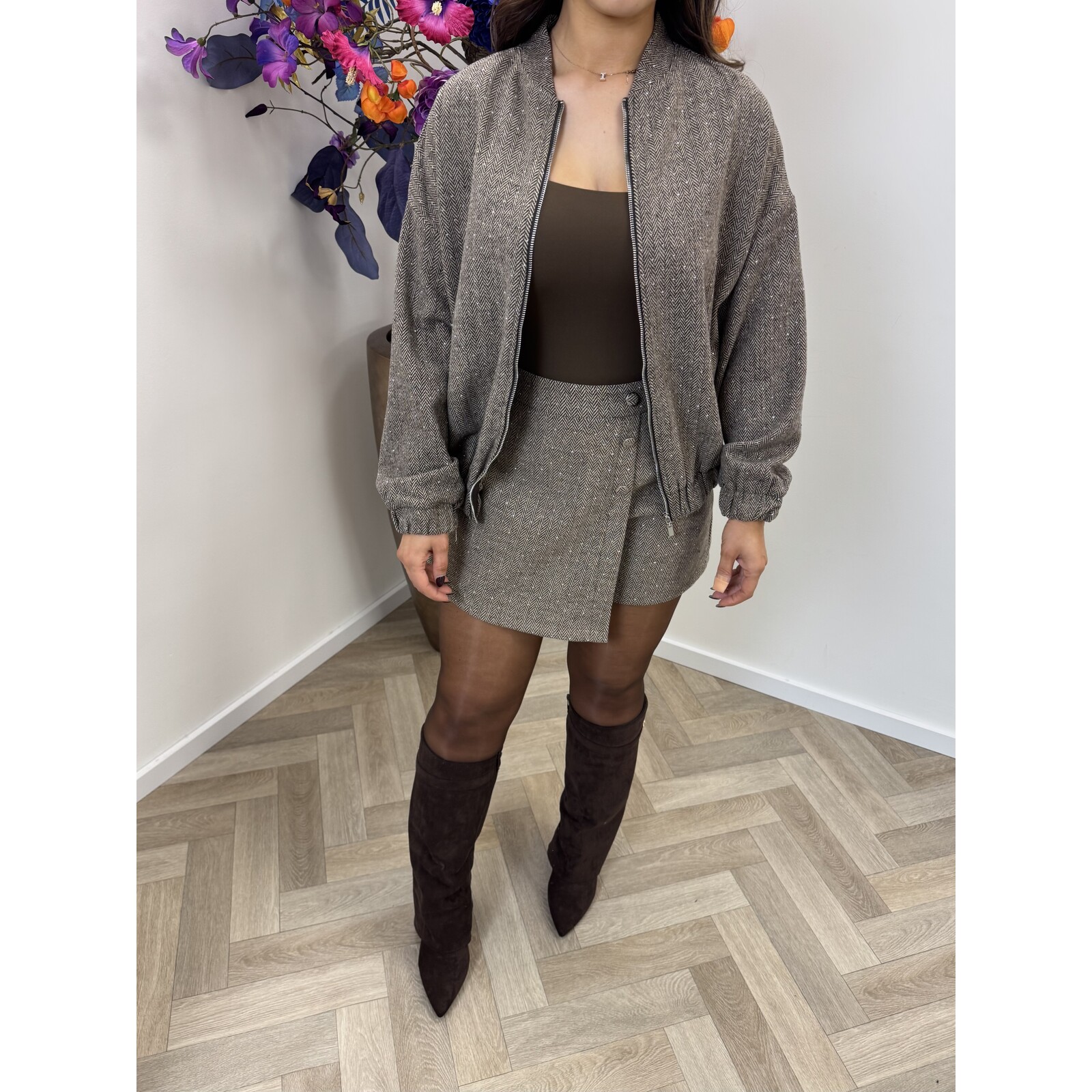 Jacket Mini Studs Cafe ZP763