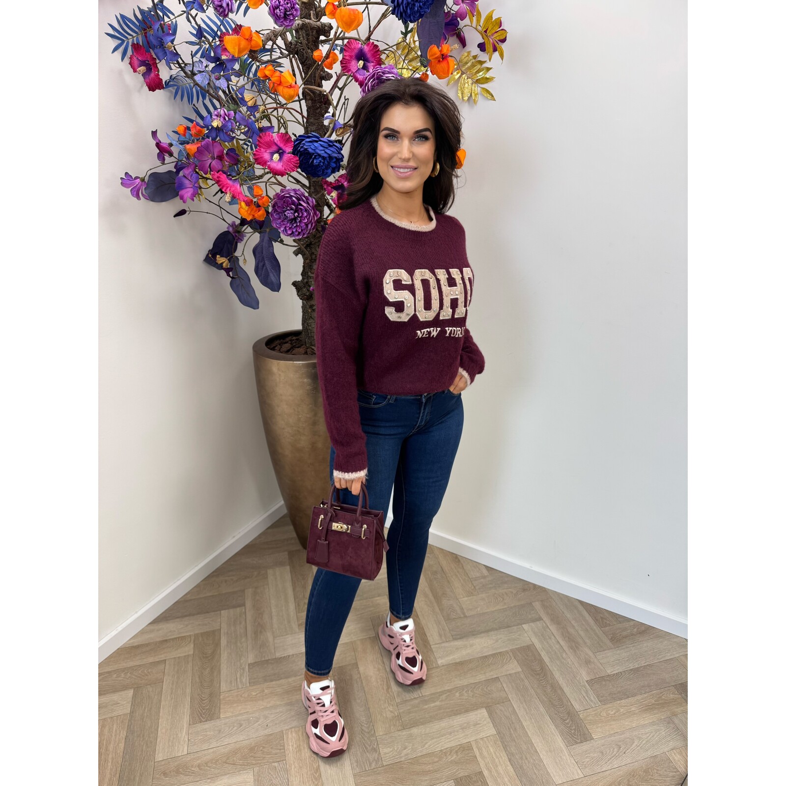 Trui Soho Studs YP1896 wine