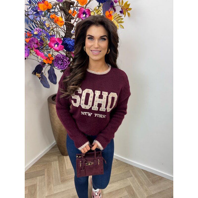 Trui Soho Studs YP1896 wine