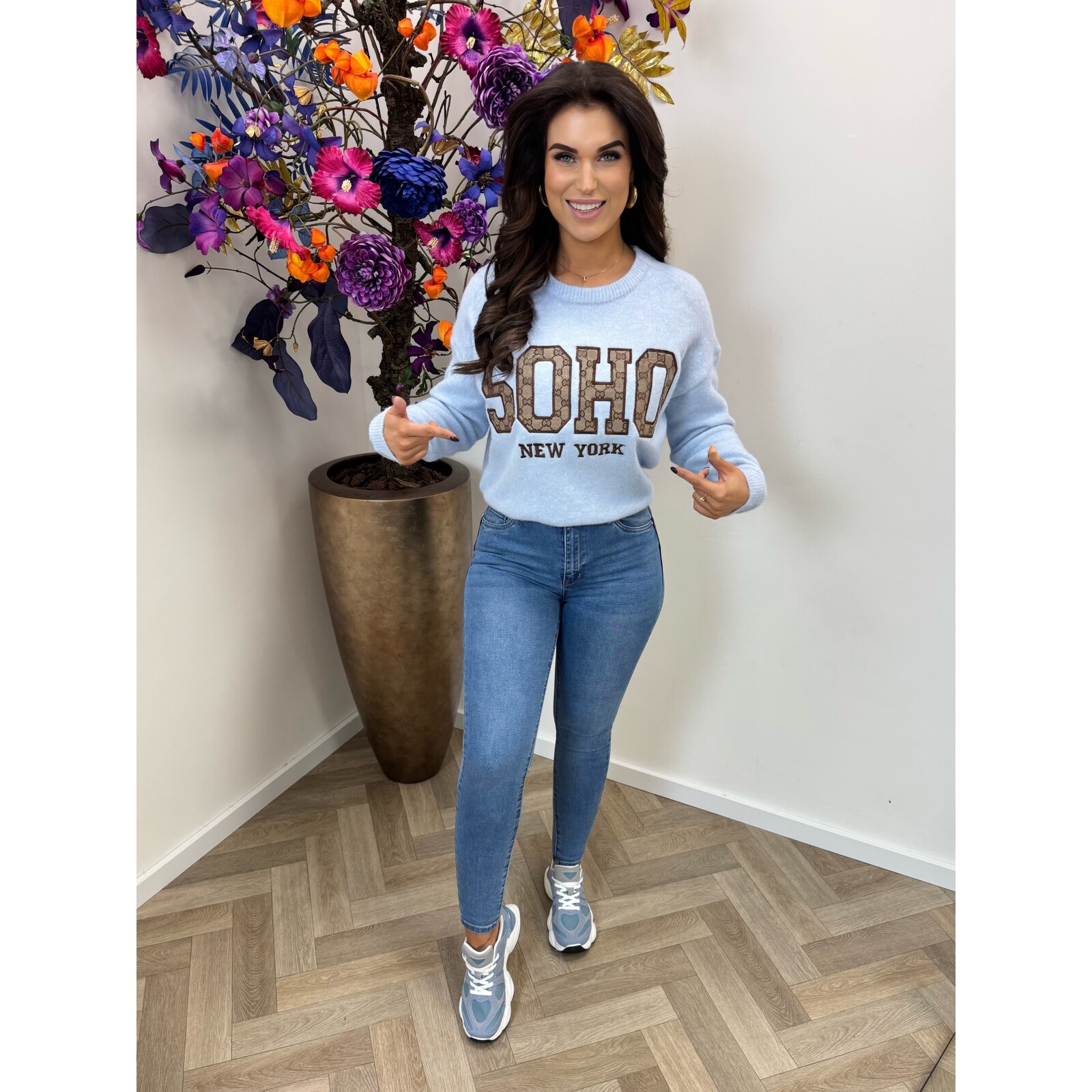 Trui Soho Designer M1055 Light Blue