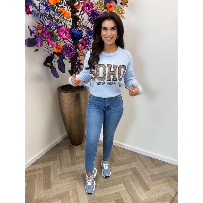 Trui Soho Designer M1055 Light Blue