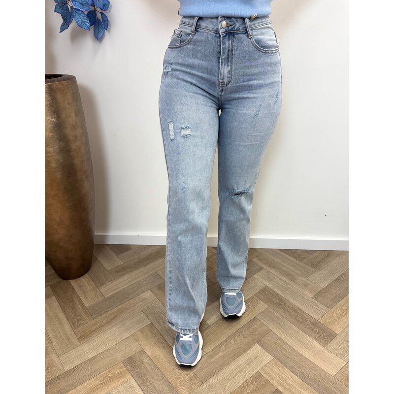 Wide Leg jeans Ripped G-smack blue J033