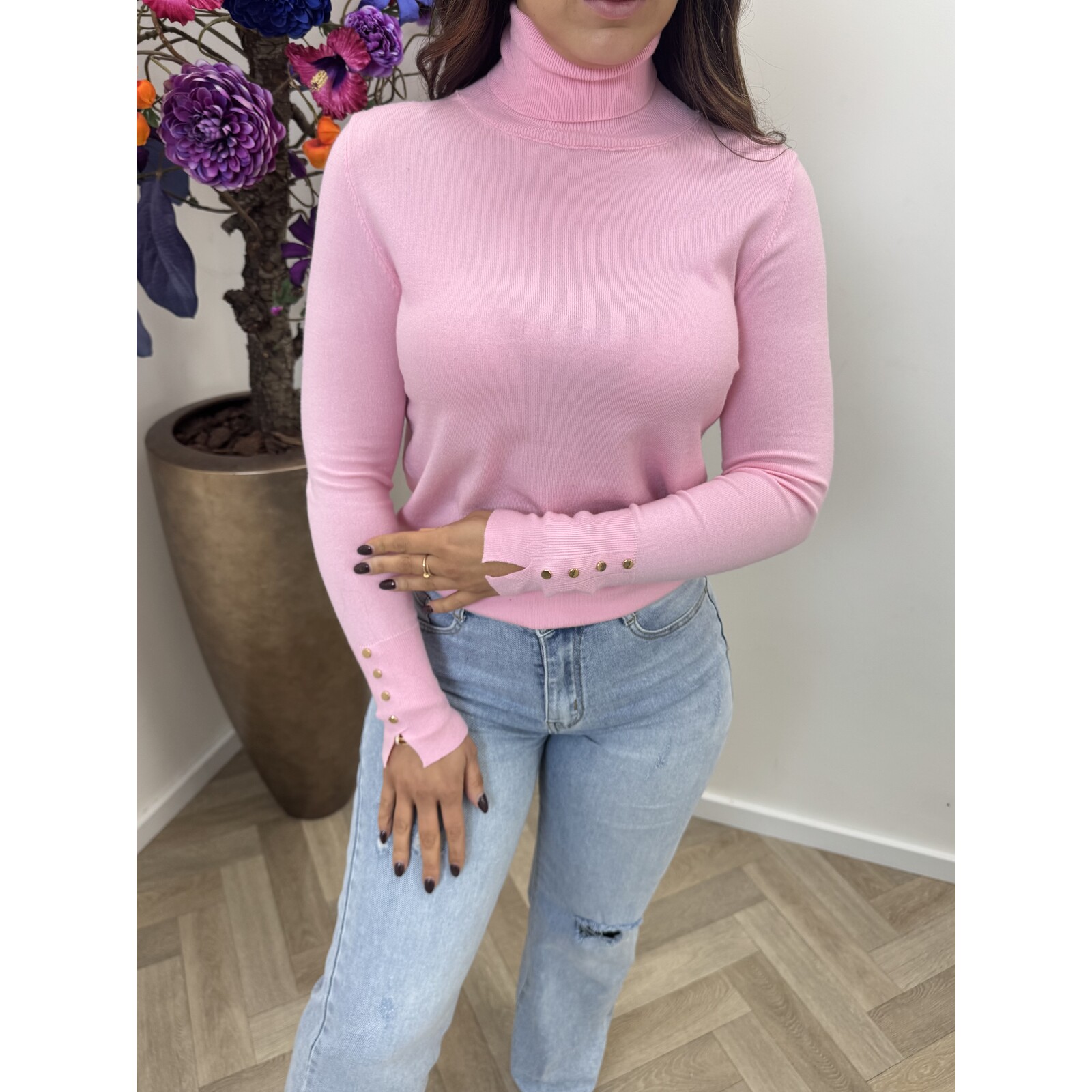 Col top button LP005 Candy Pink