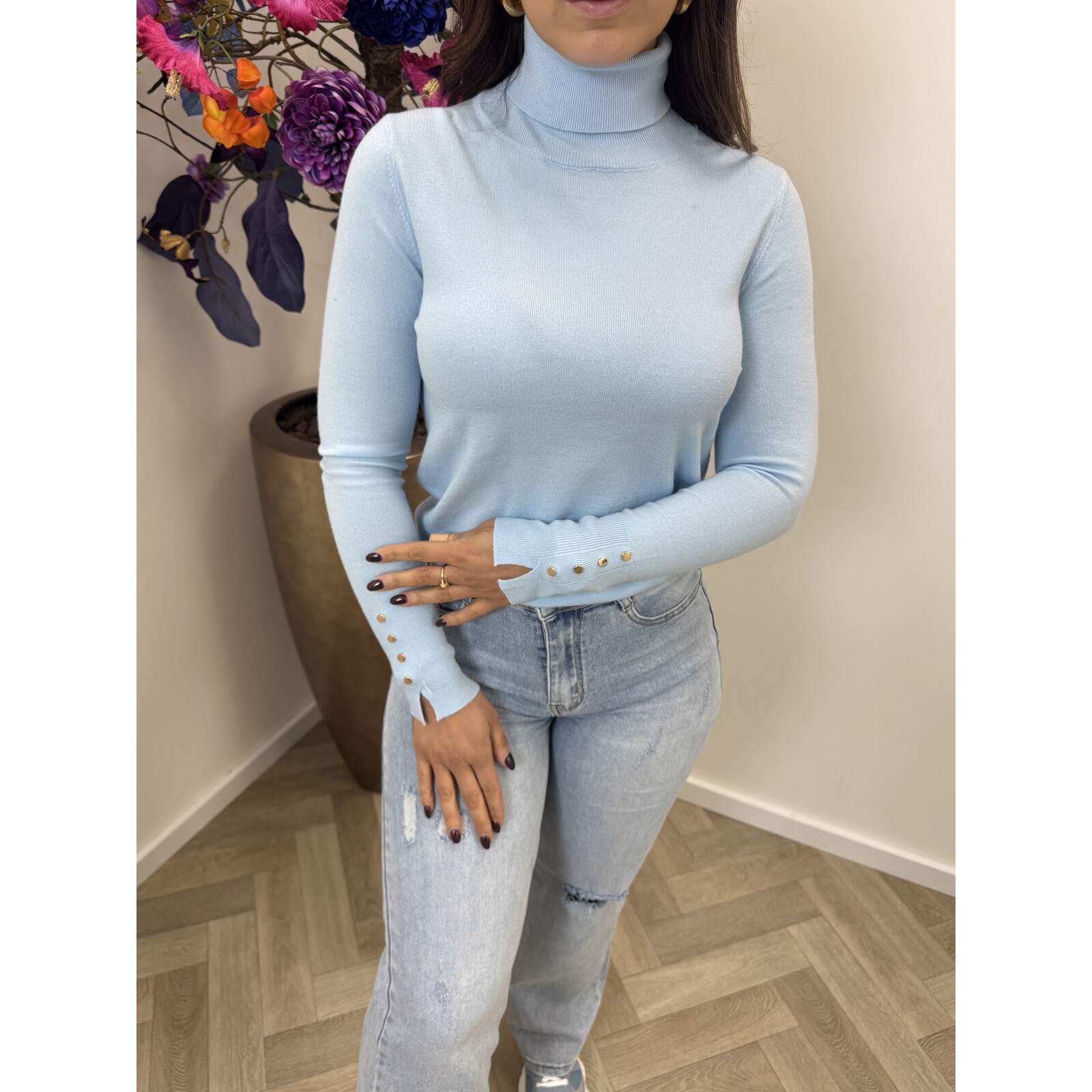 Col top button LP005 Light Blue