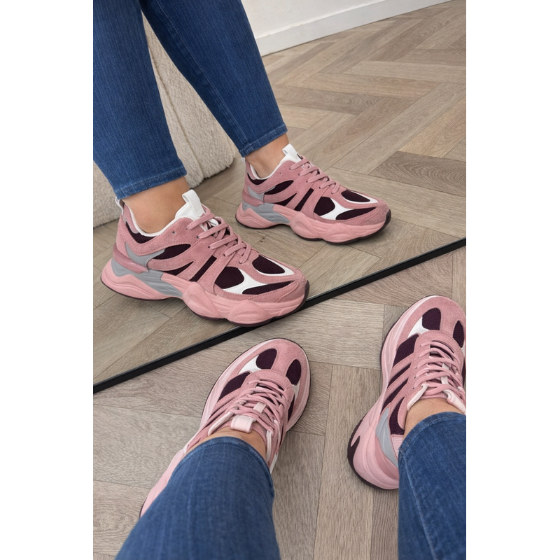 Sneakers Suede Stacey BS228 Pink