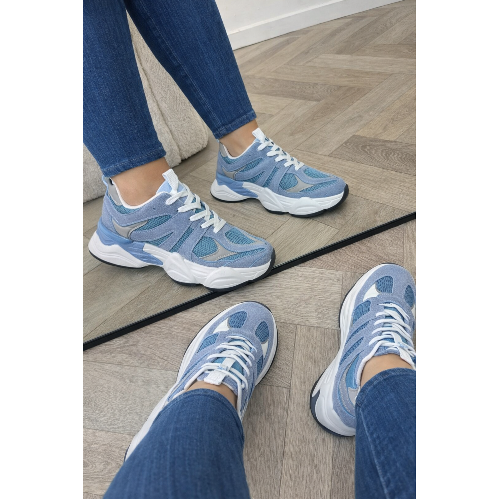 Sneakers Suede Stacey BS228 Blue