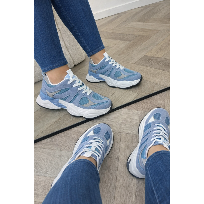 Sneakers Suede Stacey BS228 Blue