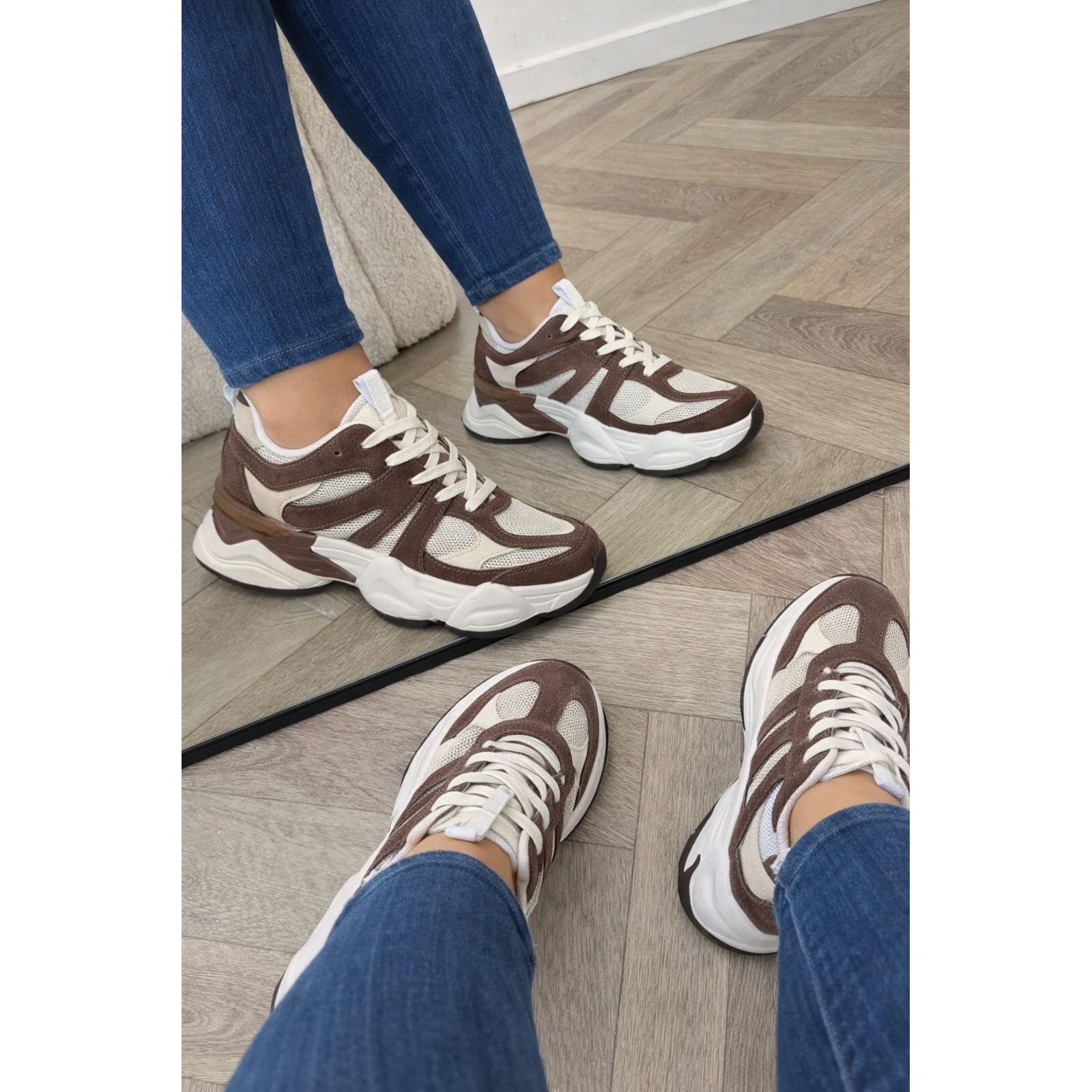 Sneakers Suede Stacey BS228 Light Choco
