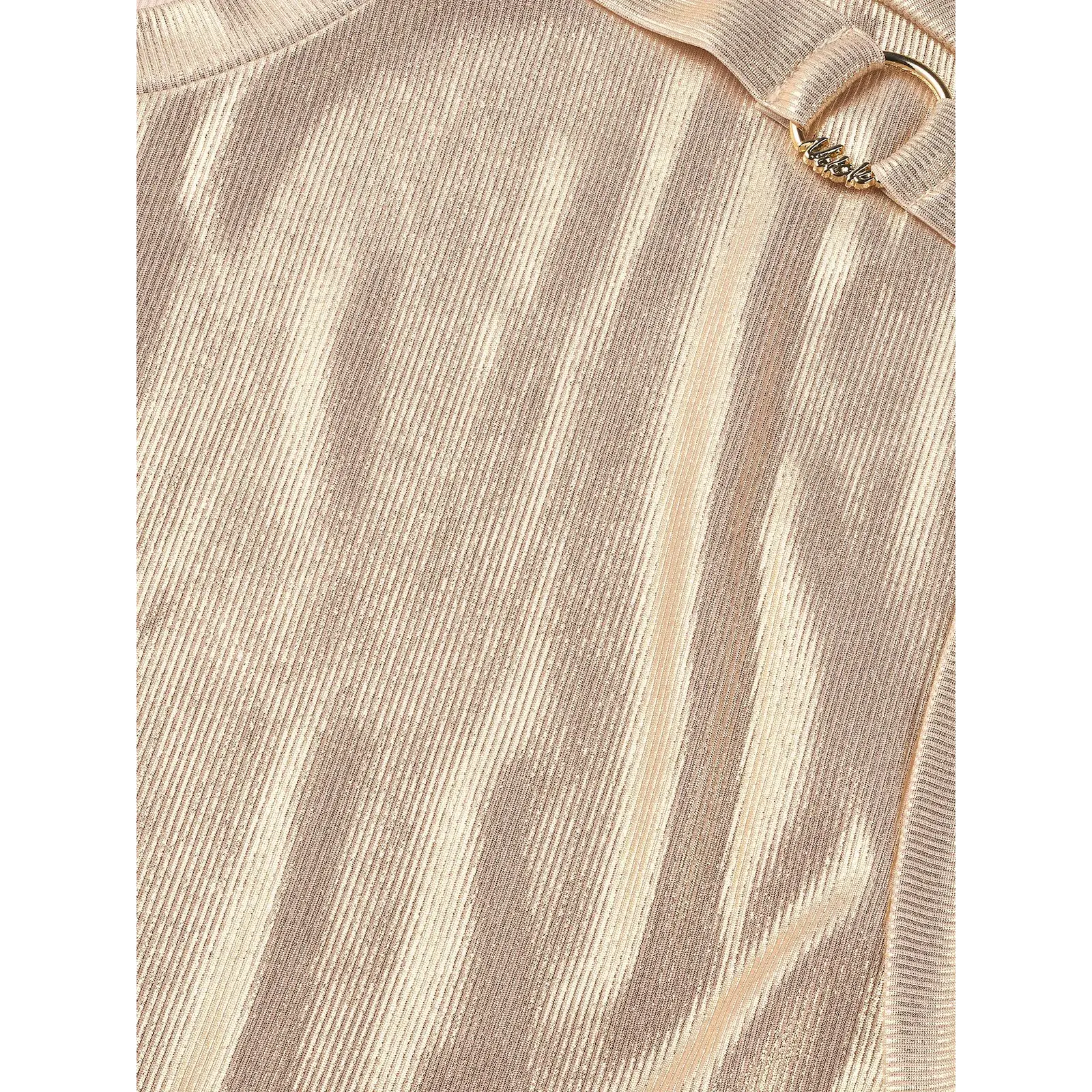 Nikkie T-shirt Logo ring shiny Cream Nikkie