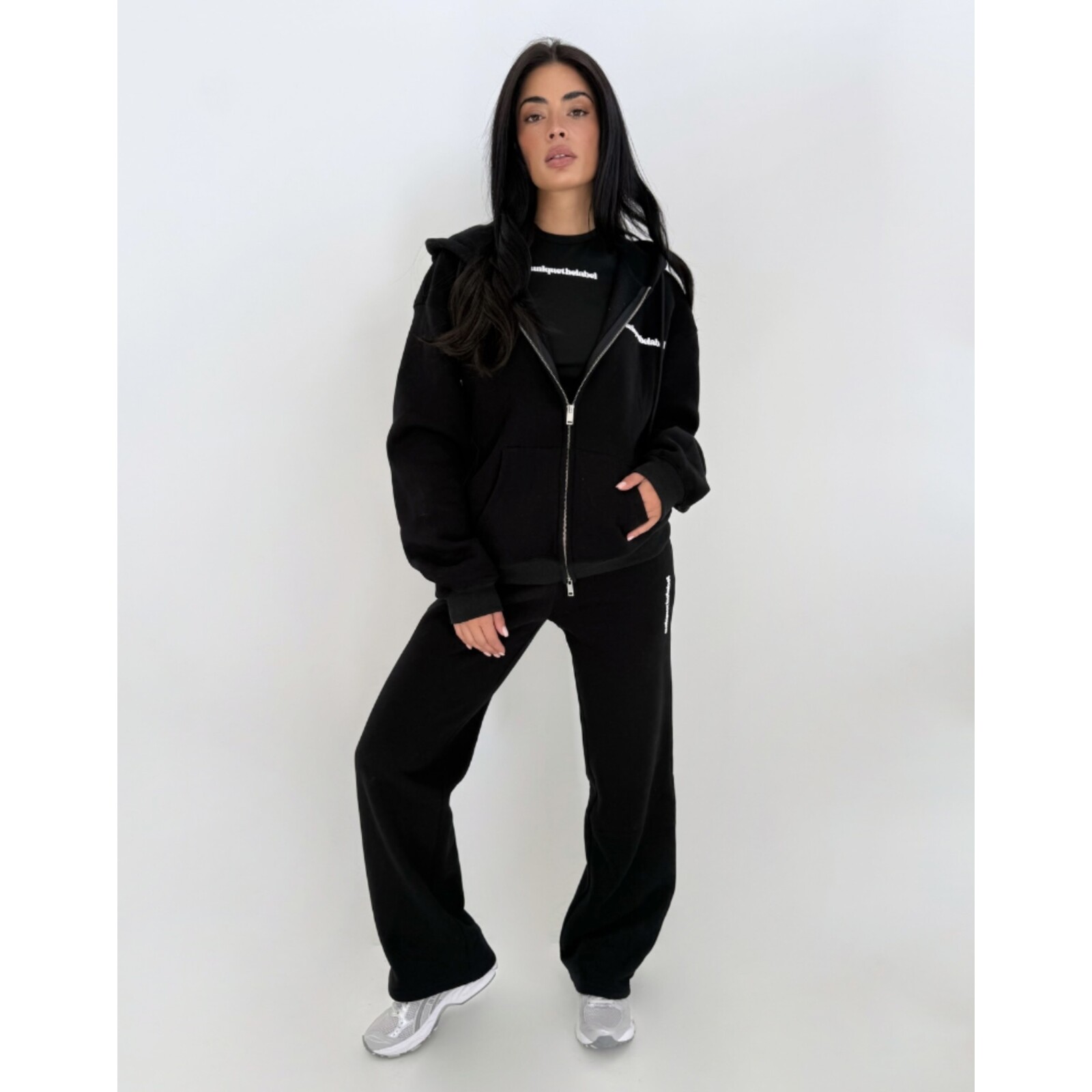 Unique The Label Zip Jacket Imani Black Unique the Label black