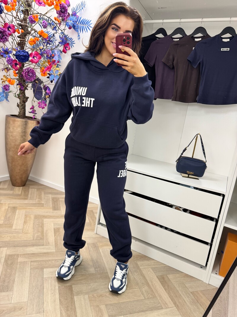 Hoodie Elyana Unique the Label Navy