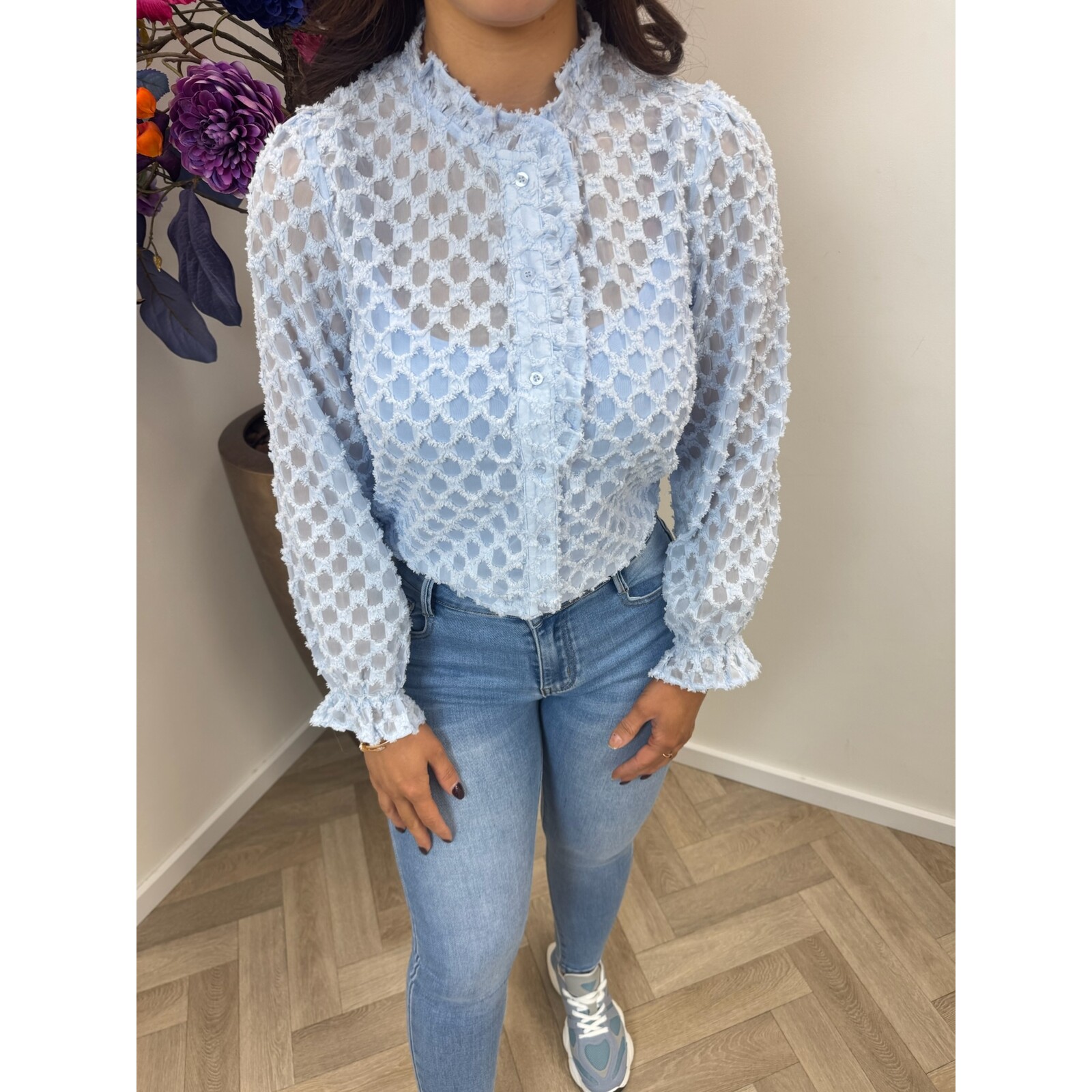 Blouse Alicia Ruffle AP-2486 Light Blue