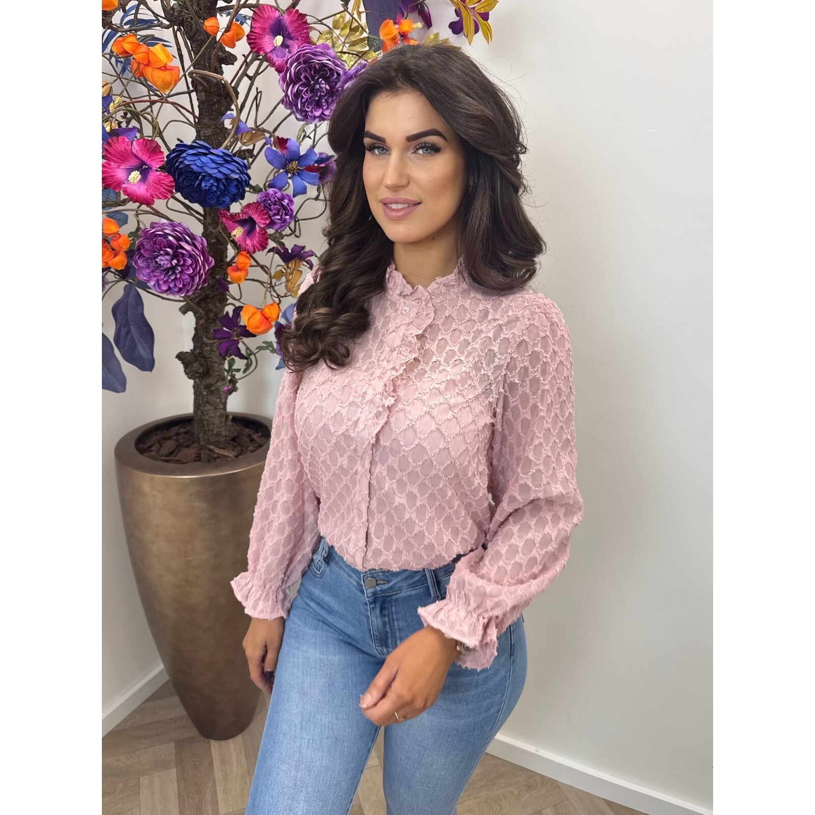 Blouse Alicia Ruffle AP-2486 Light Pink