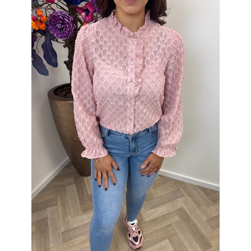 Blouse Alicia Ruffle AP-2486 Light Pink