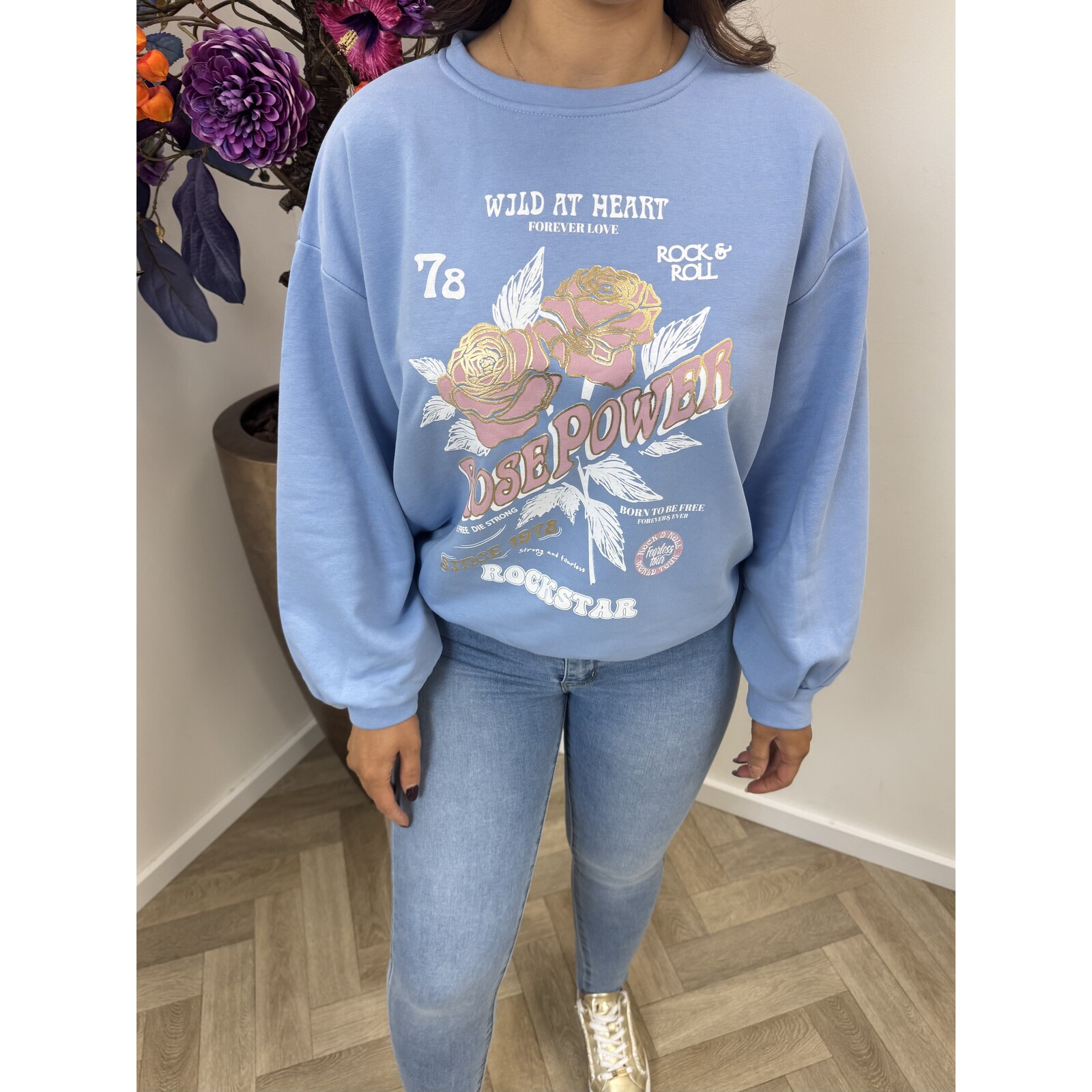 Sweater Rose Power 801754 Light Blue