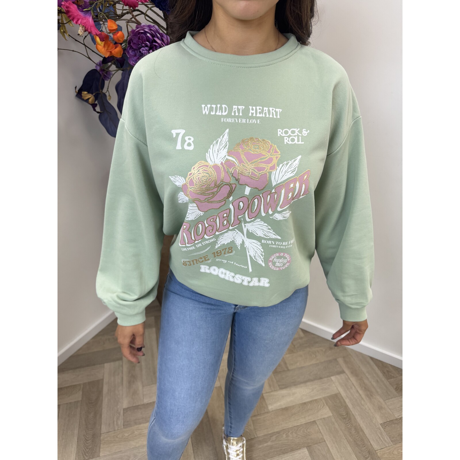 Sweater Rose Power 801754 Mint