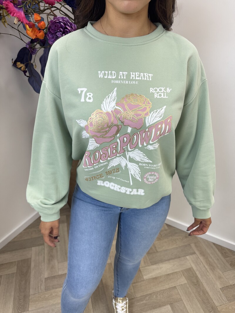Sweater Rose Power 801754 Mint