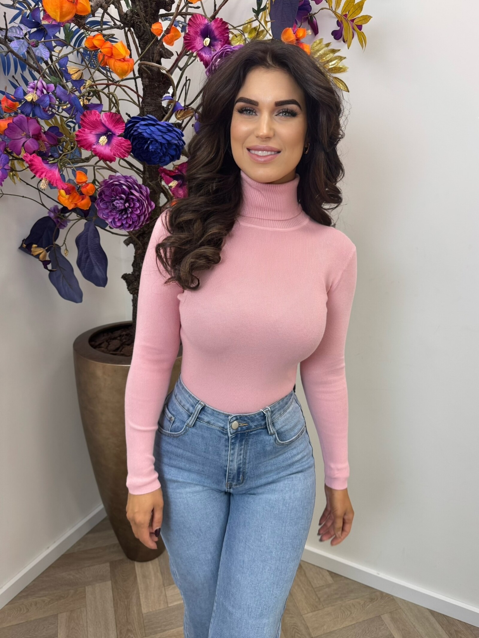 basic col top H-8658 Light Pink