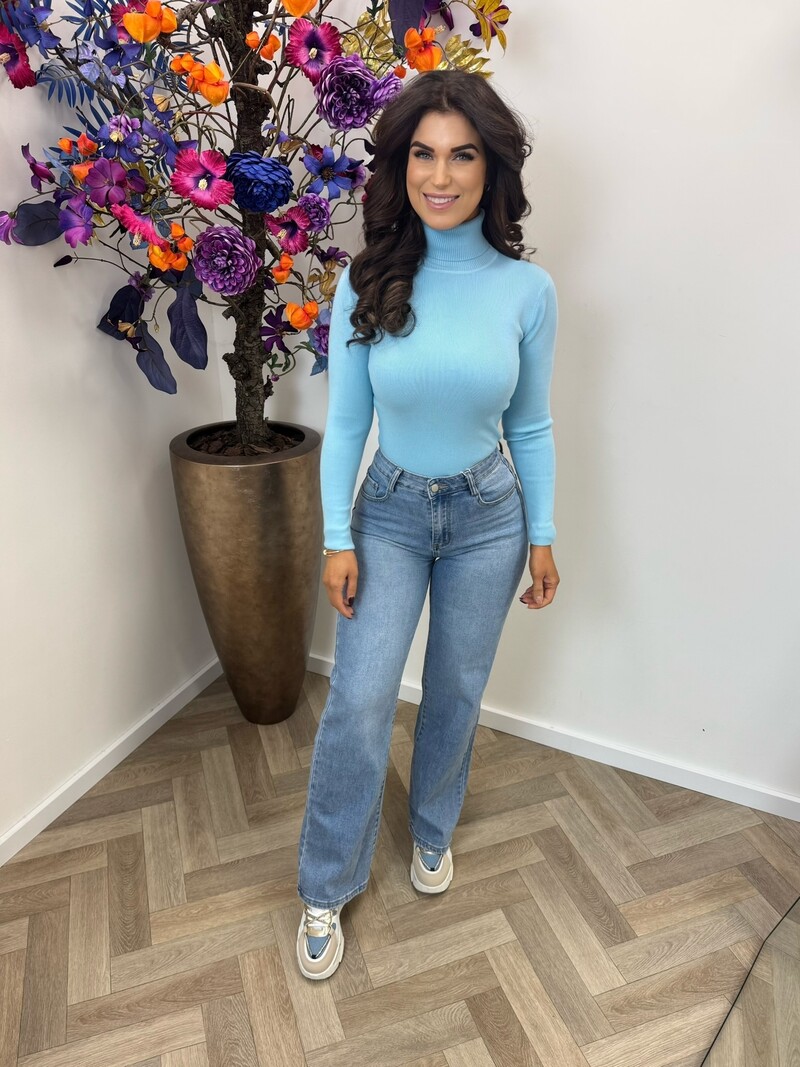 basic col top H-8658 Light Blue