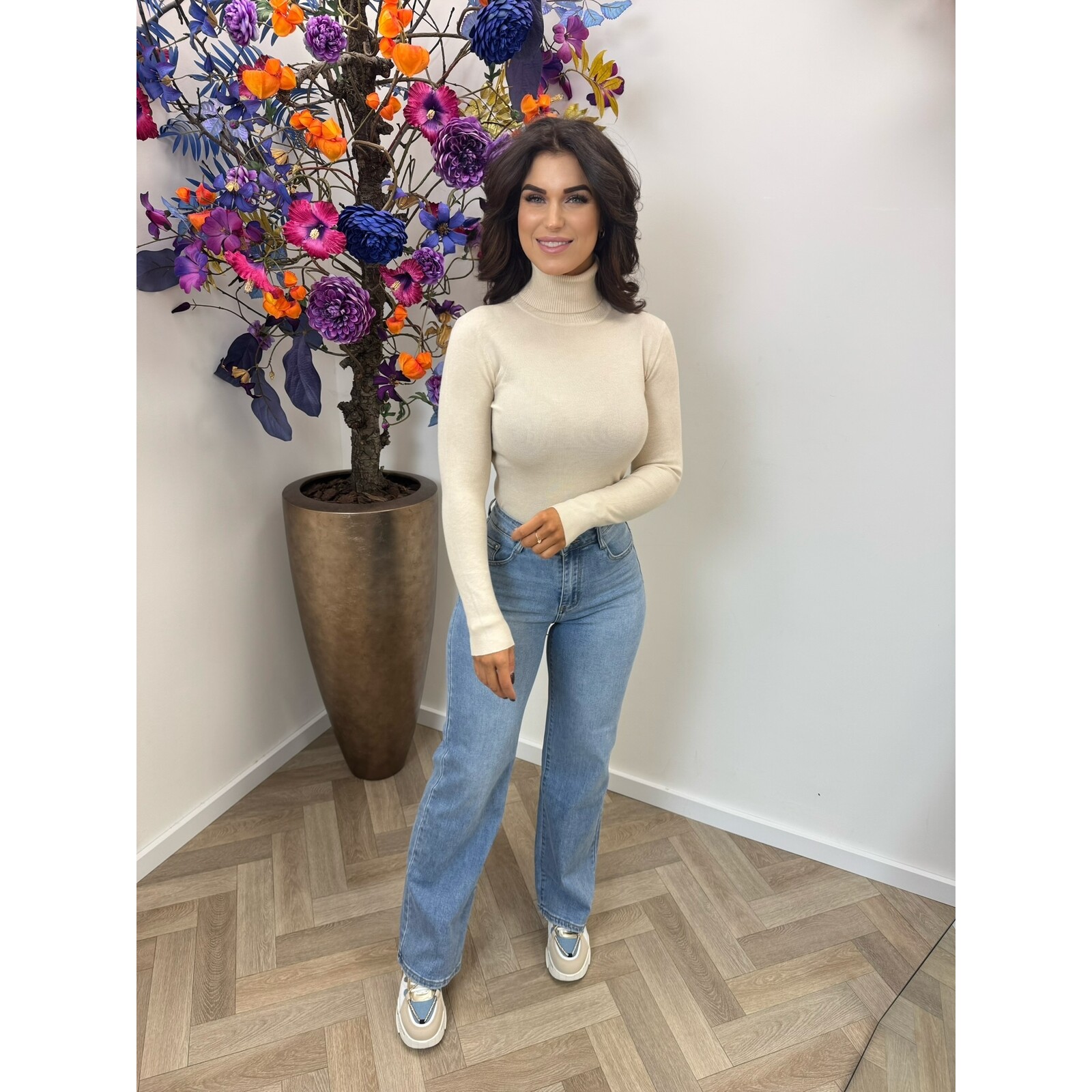 basic col top H-8658 Ecru