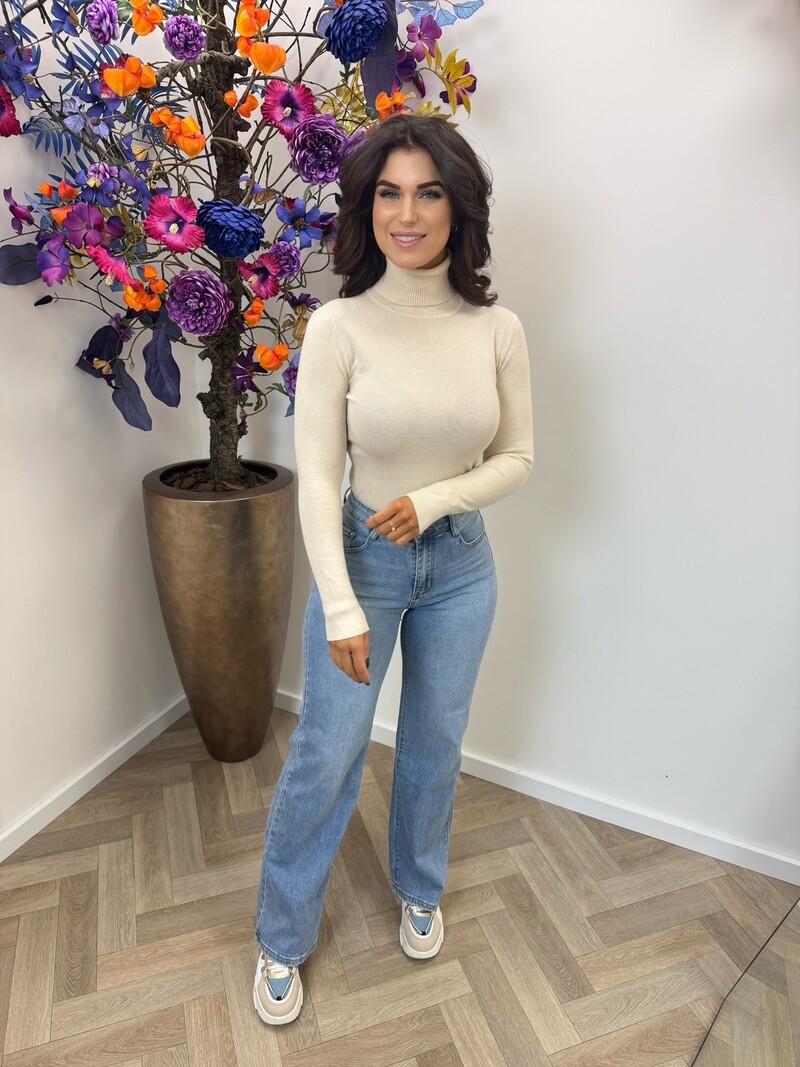 basic col top H-8658 Ecru