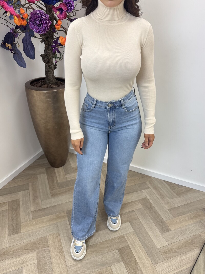 basic col top H-8658 Ecru