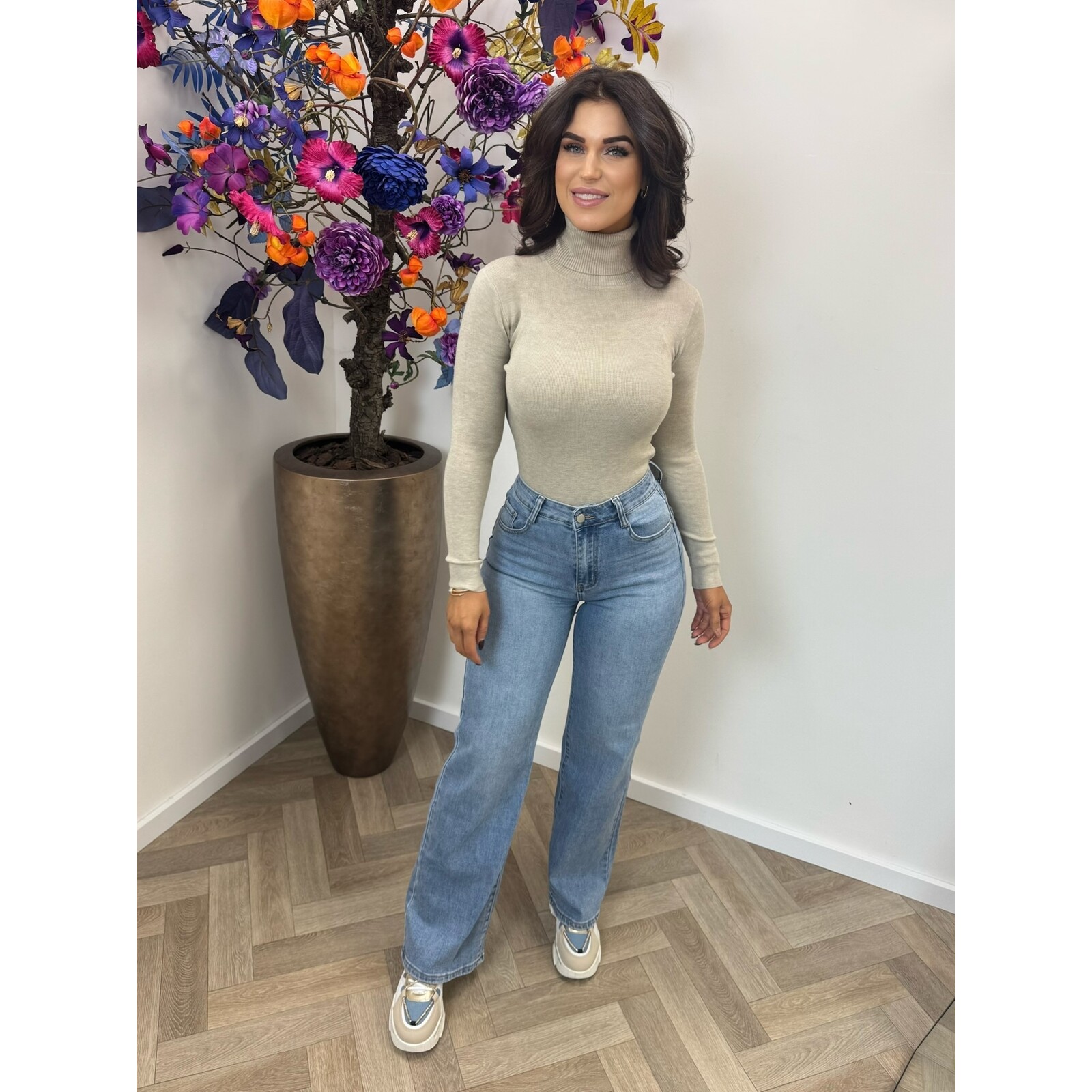 basic col top H-8658 Beige