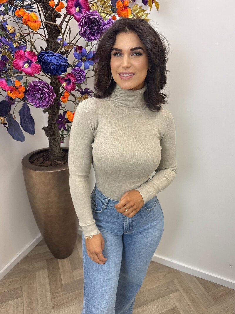 basic col top H-8658 Beige