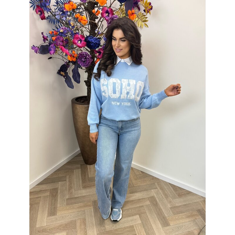 Trui Soho Lace M1056 Light Blue