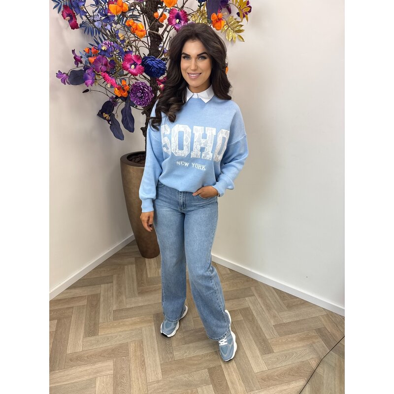 Trui Soho Lace M1056 Light Blue