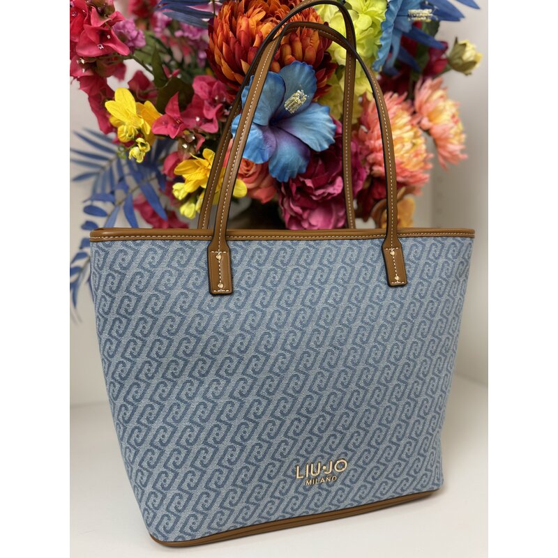 Tote Bag Evrim Denim Logo 1070 Liu Jo