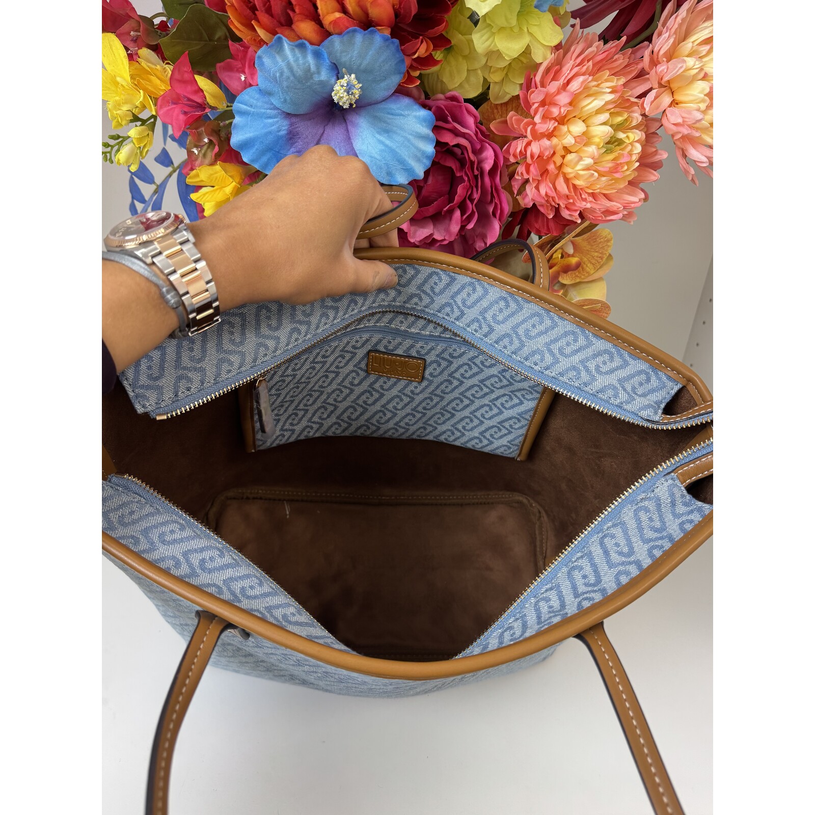 Liu-Jo Tote Bag Evrim Denim Logo 1070 Liu Jo