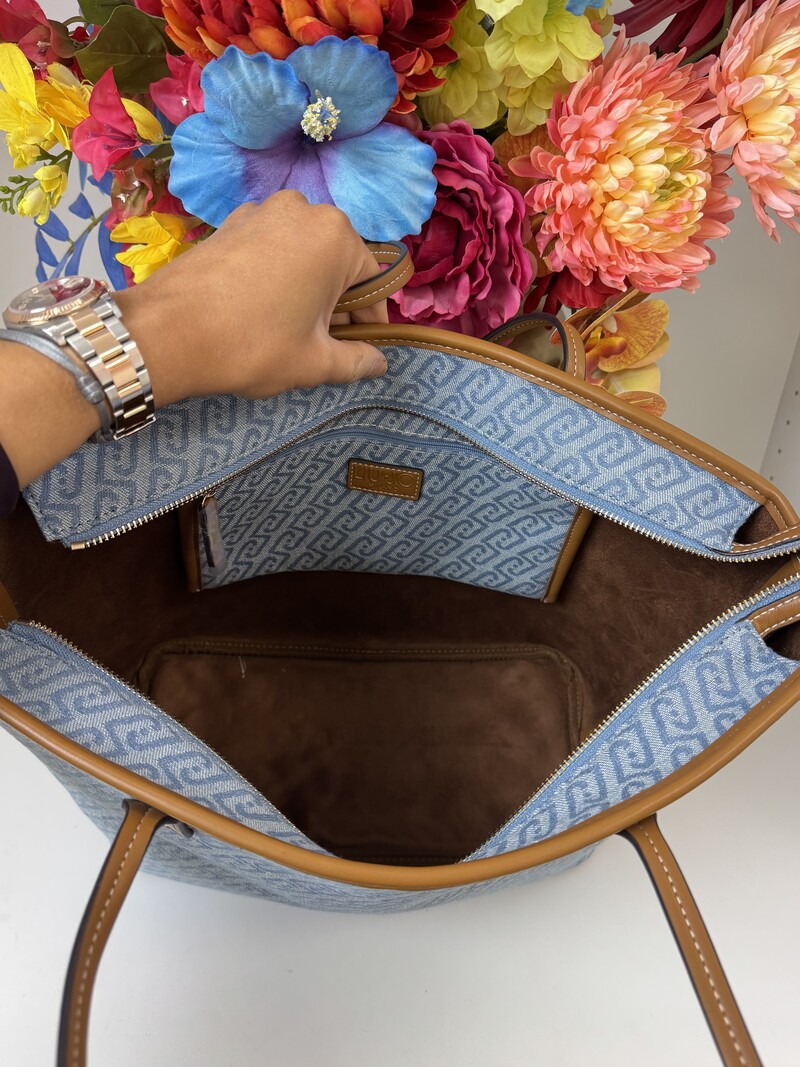 Tote Bag Evrim Denim Logo 1070 Liu Jo
