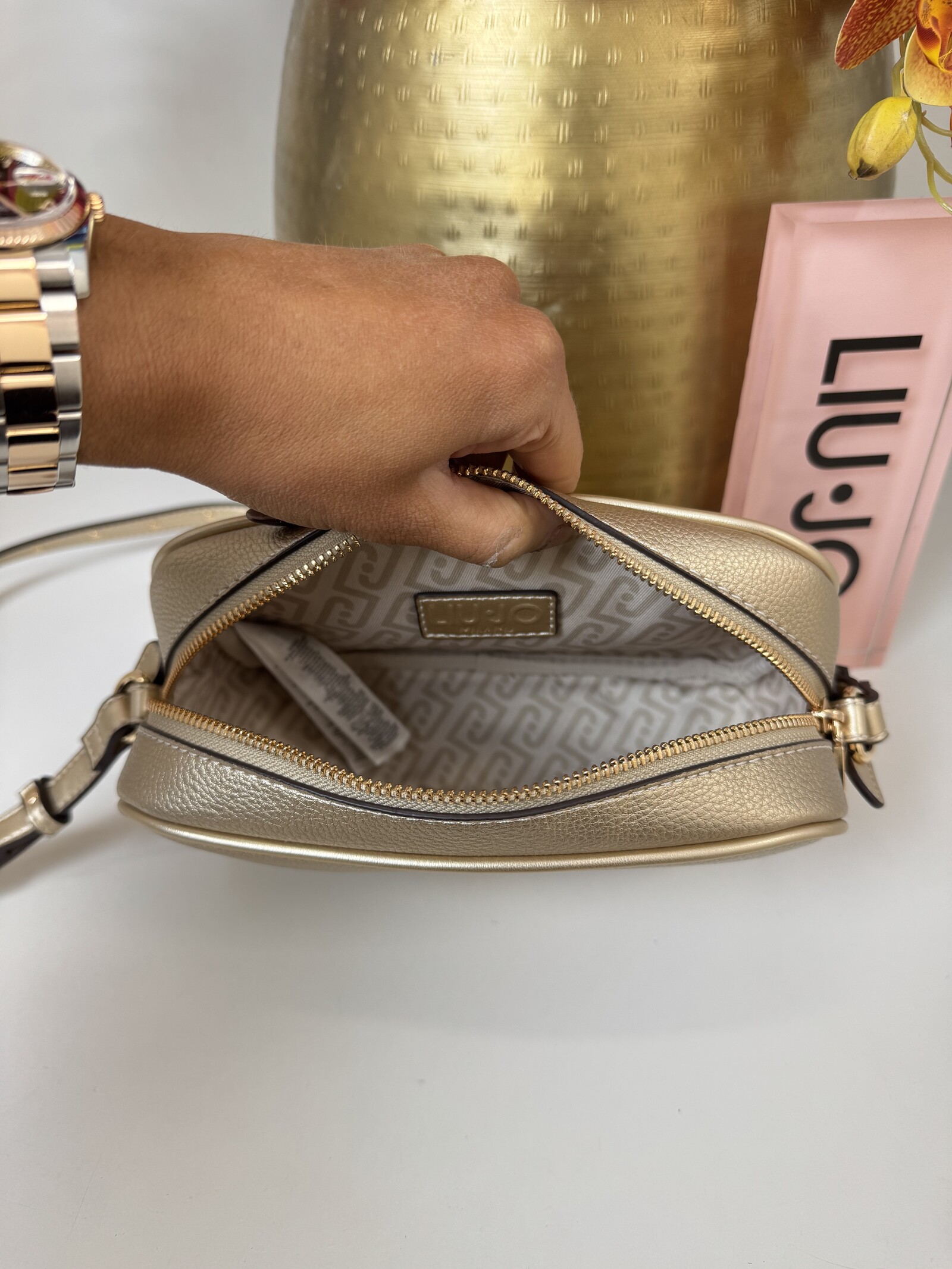 Liu-Jo Camera Bag Evrim Light Gold 1062 Liu Jo