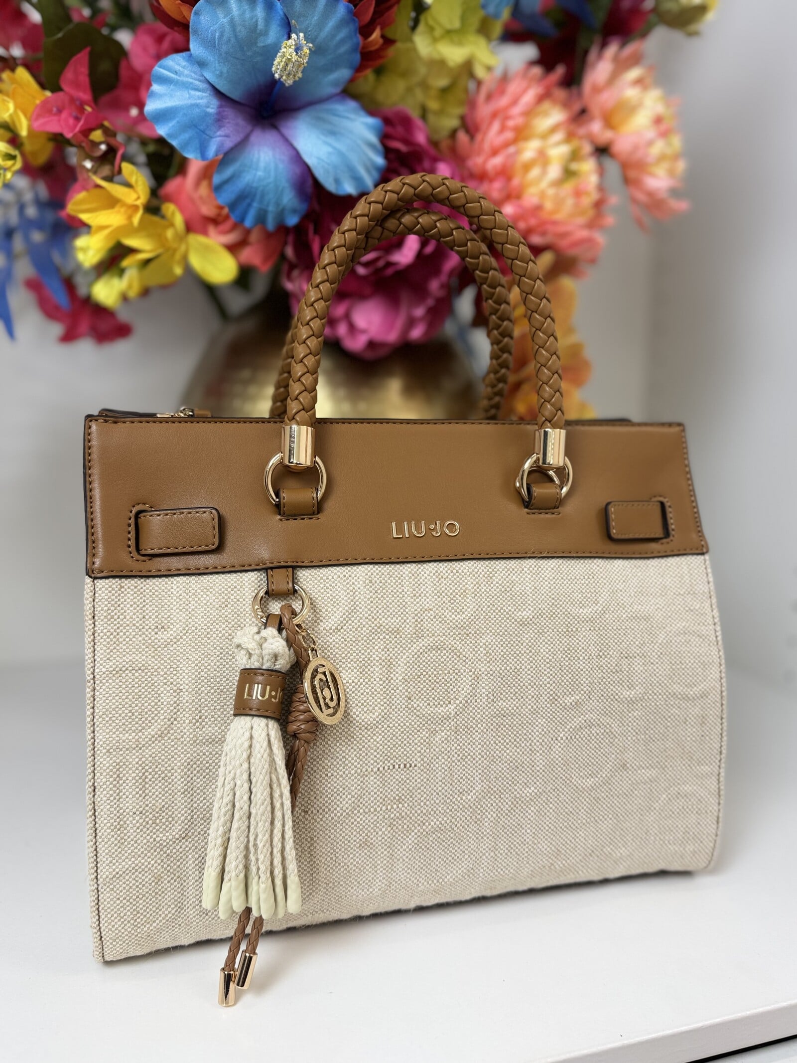 Liu-Jo Tote bag Manh Logo Naturale 1071 Liu Jo