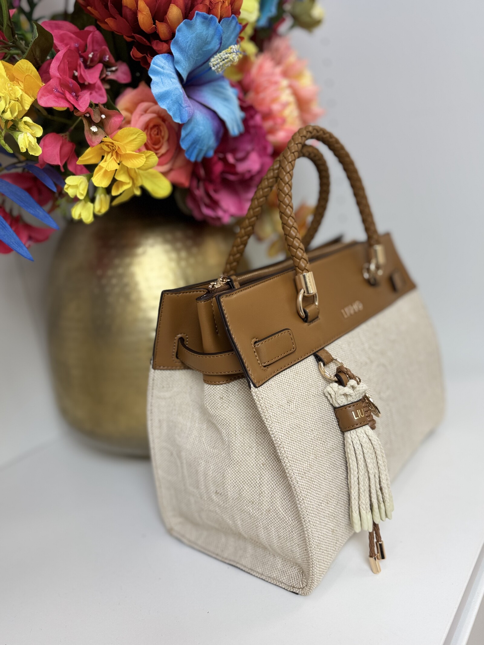 Liu-Jo Tote bag Manh Logo Naturale 1071 Liu Jo