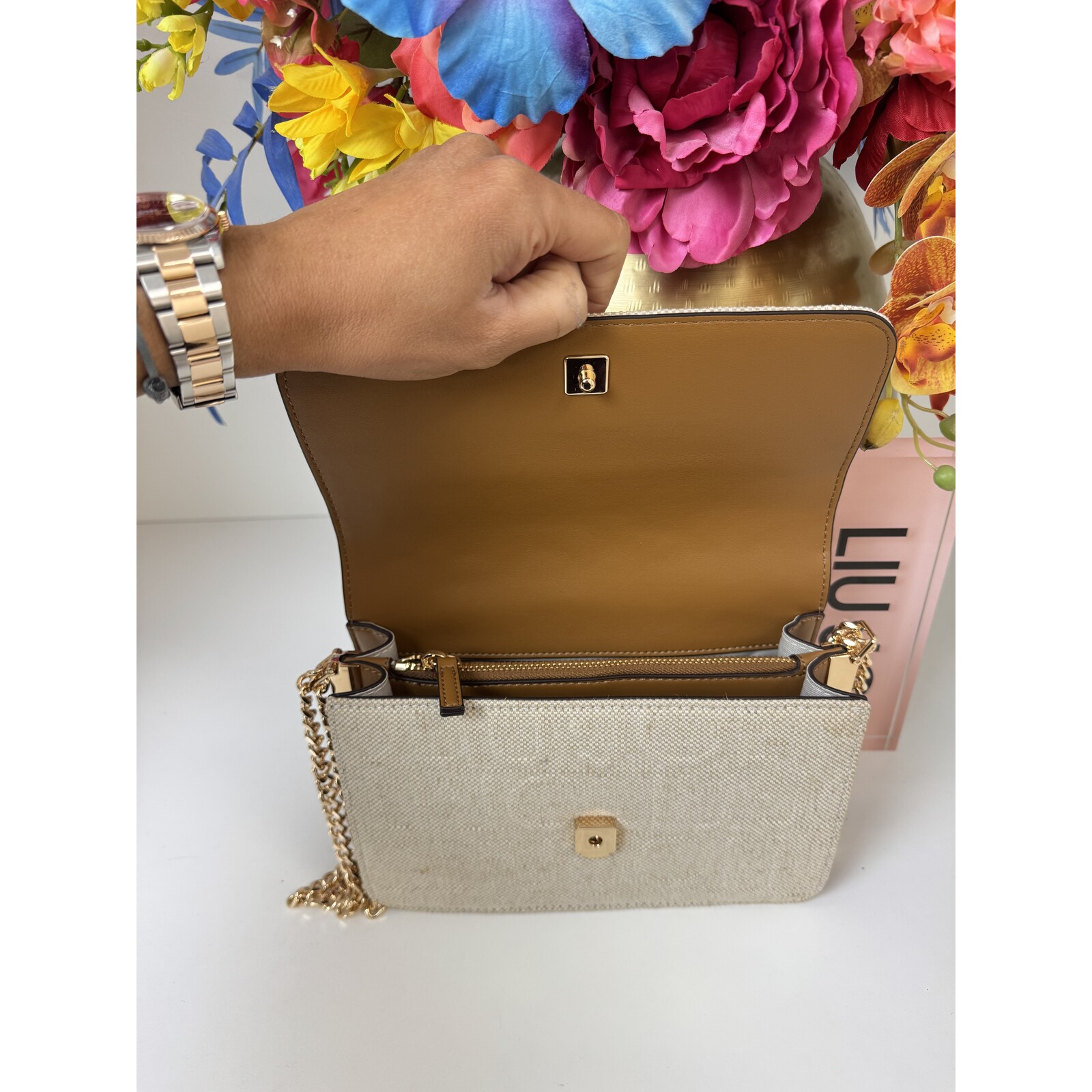 Liu-Jo Crossbody bag Mahn Logo Naturale 1063 Liu Jo