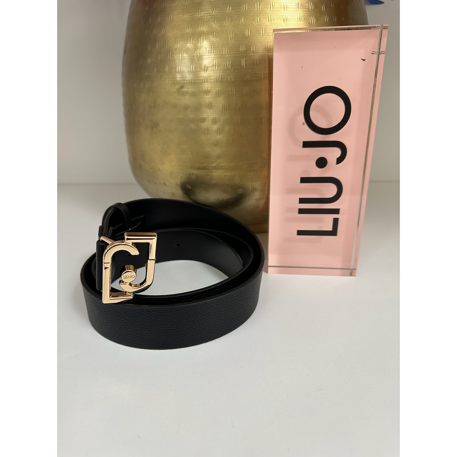 Liu-Jo Belt LJ Logo Black 1076 Liu Jo