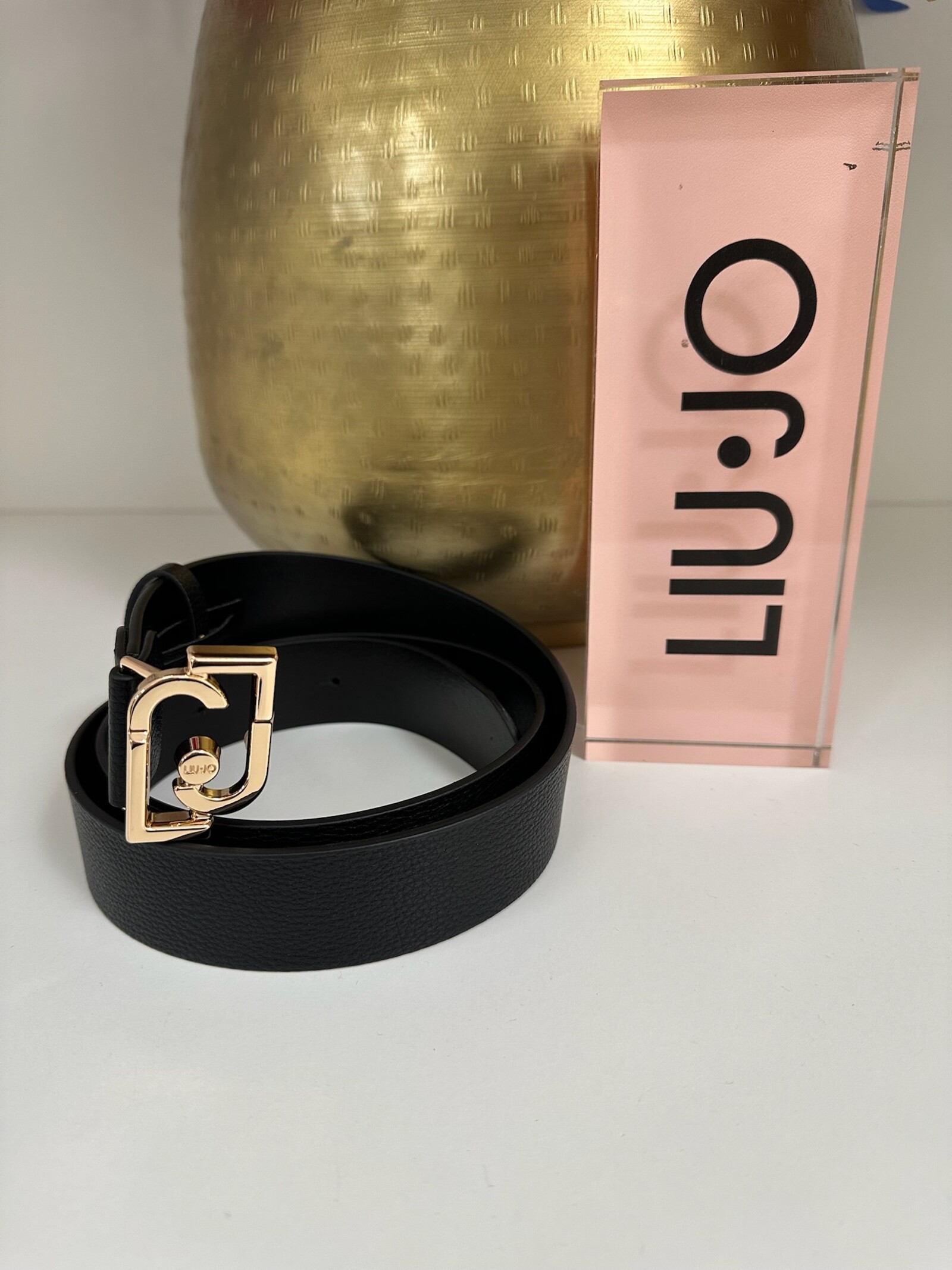 Liu-Jo Belt LJ Logo Black 1076 Liu Jo