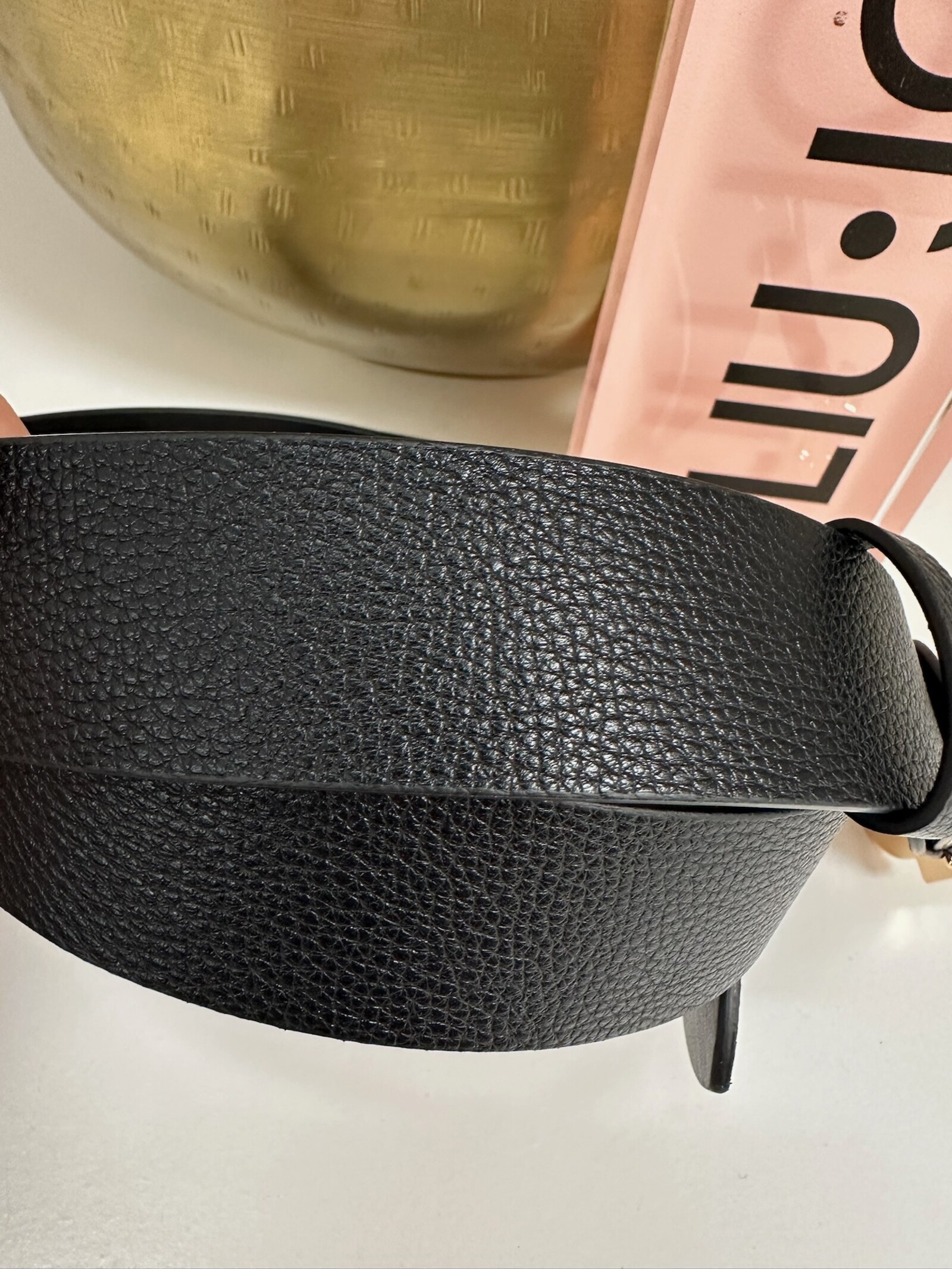 Liu-Jo Belt LJ Logo Black 1076 Liu Jo