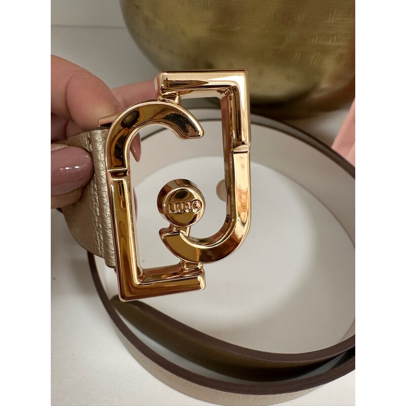 Belt LJ Logo Light Gold 1075 Liu Jo