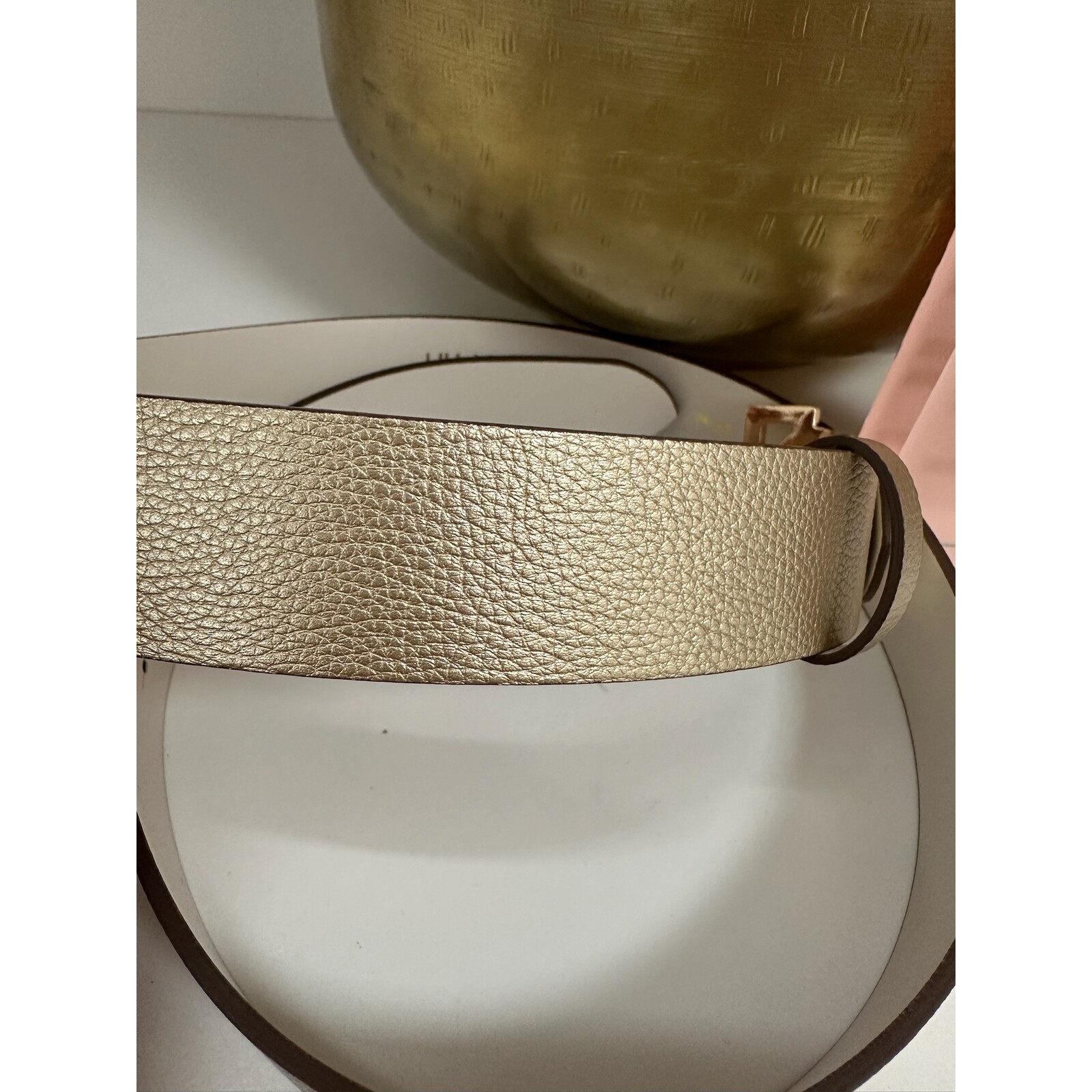 Liu-Jo Belt LJ Logo Light Gold 1075 Liu Jo