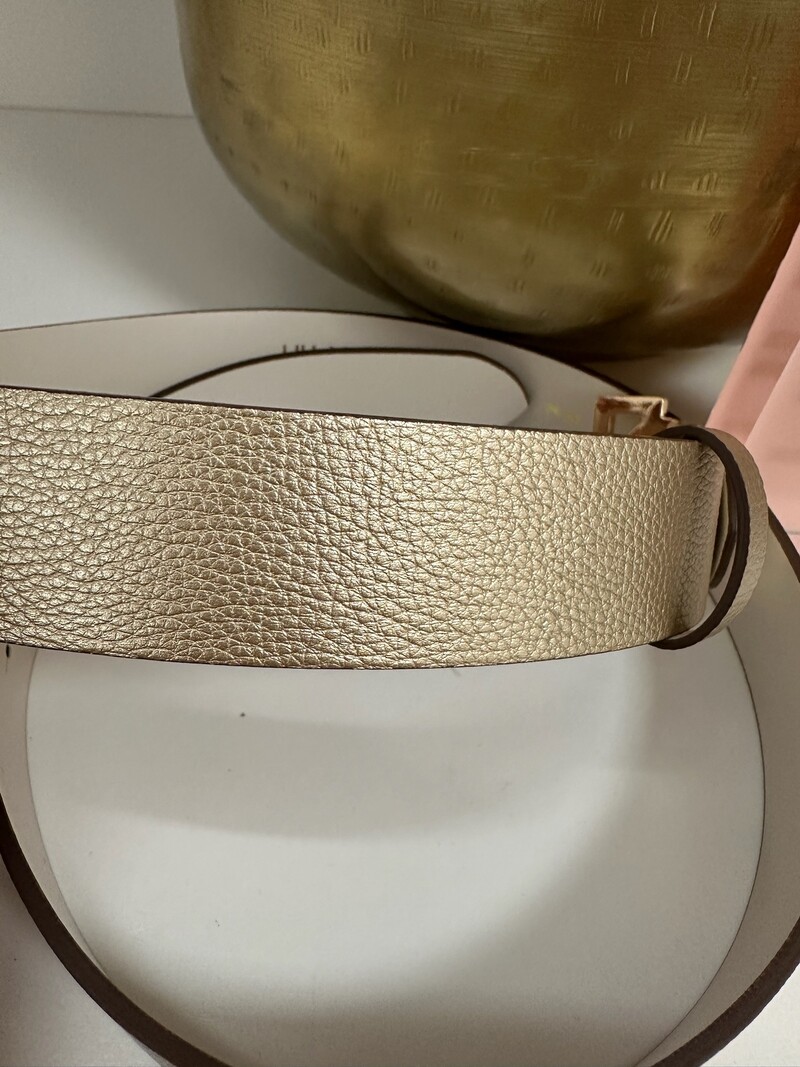 Belt LJ Logo Light Gold 1075 Liu Jo