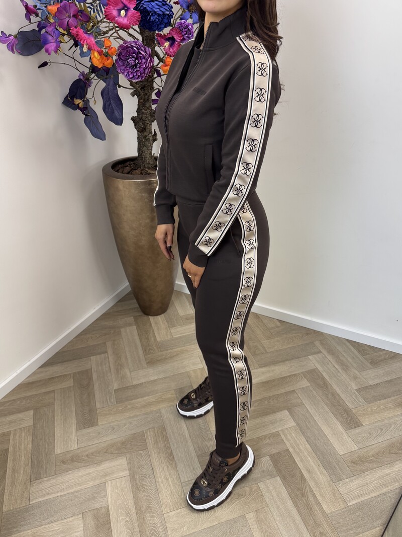 Full Zip Jacket Britney Coffee 1003 Guess