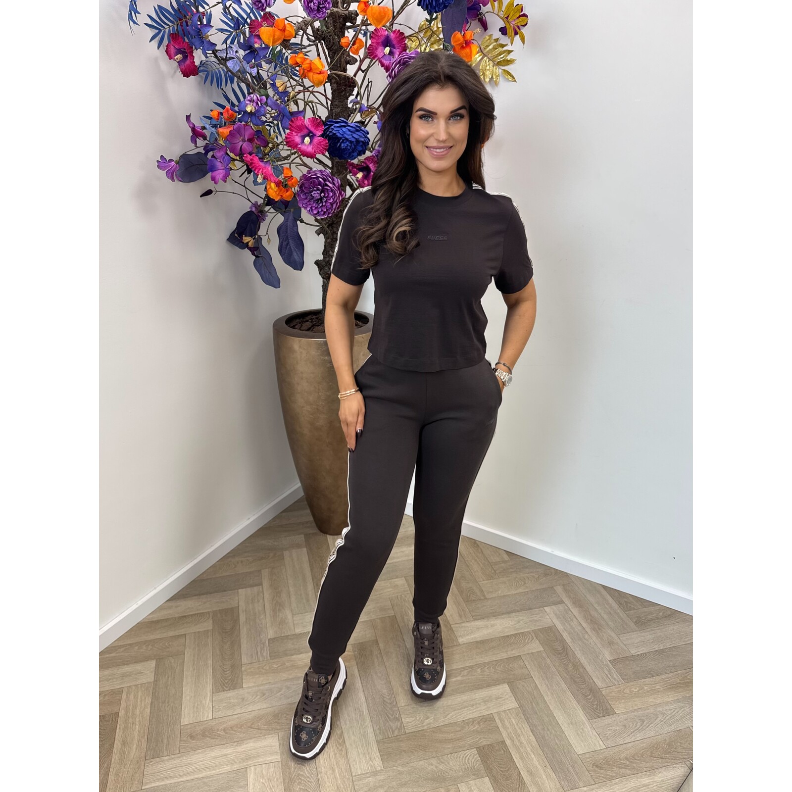 Guess Crop t-Shirt Britney Coffee 999 Guess