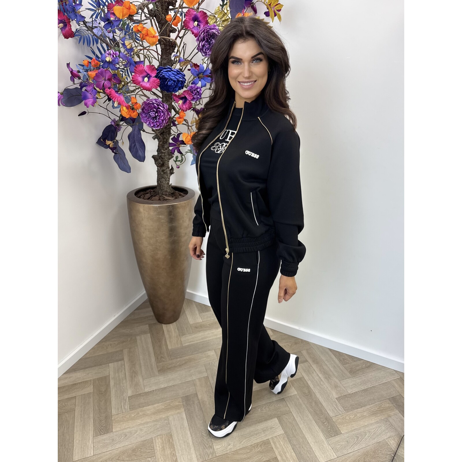 Guess Full Zip Jacket Georgia Black 1054 Guess