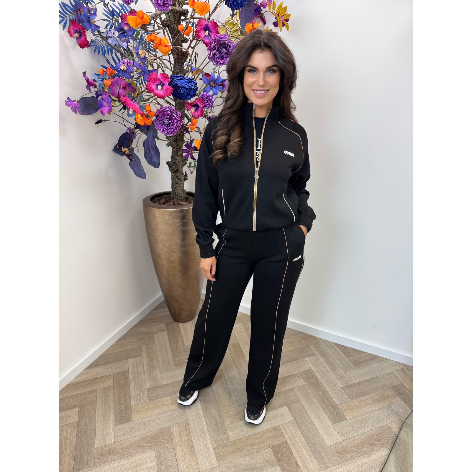 Guess Full Zip Jacket Georgia Black 1054 Guess